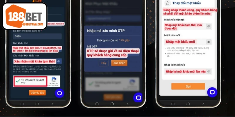 Sau khi đã nhập đúng toàn bộ thông tin, hãy bấm vào nút xác nhận thay đổi